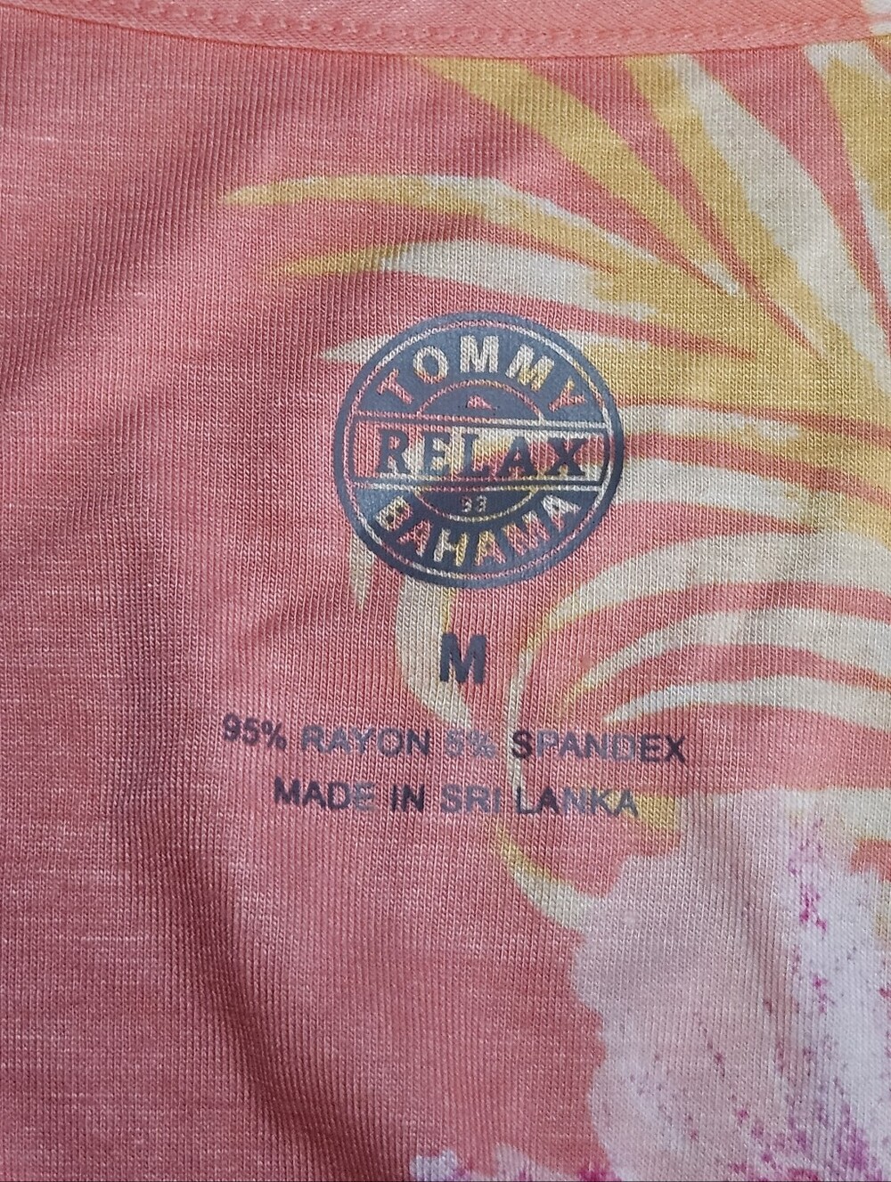 0075 Tommy Bahama Relax Tropical Floral Maxi Dress Peach Island Resort Medium - Picture 7 of 13